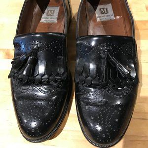 Vintage Bruno Magli Men's Leather Loafers with Tassels Size 10